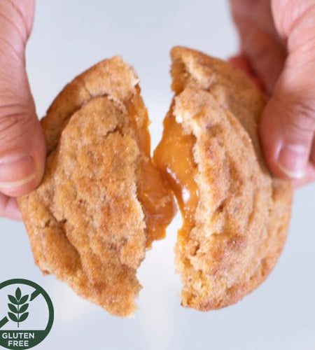 Snickerdoodle Salted Caramel Lava Cookies