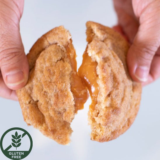 Snickerdoodle Salted Caramel Lava Cookies