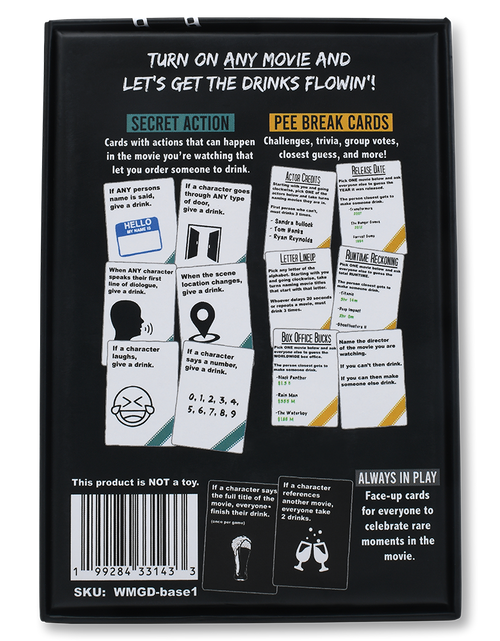 Load image into Gallery viewer, WATCH MOVIES, GET DRUNK - The Live Movie Drinking Game
