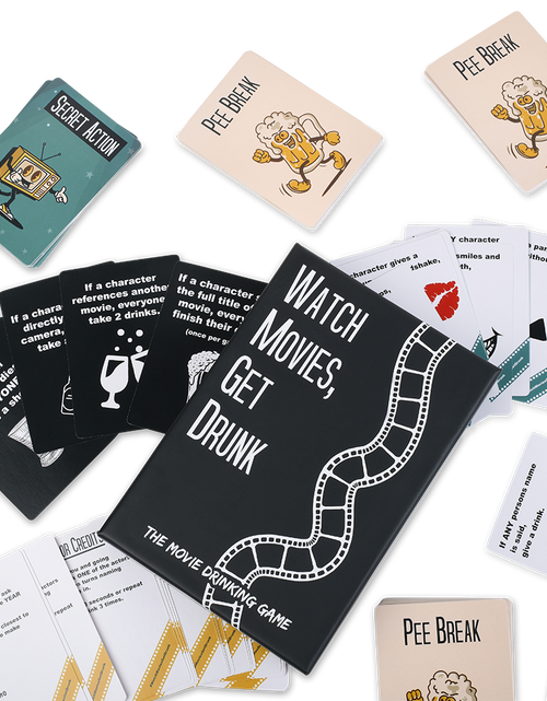 Load image into Gallery viewer, WATCH MOVIES, GET DRUNK - The Live Movie Drinking Game
