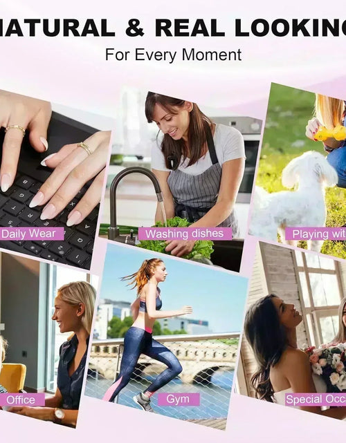 Load image into Gallery viewer, Classic French Square Nails - Press On Nails
