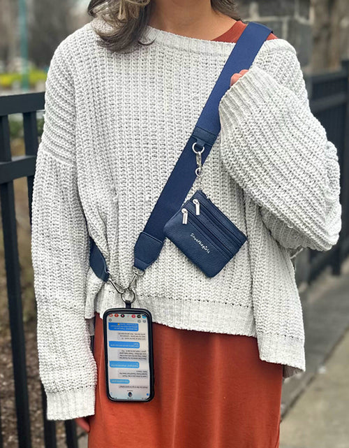 Load image into Gallery viewer, Clip &amp; Go Strap with Pouch - Neutral Collection
