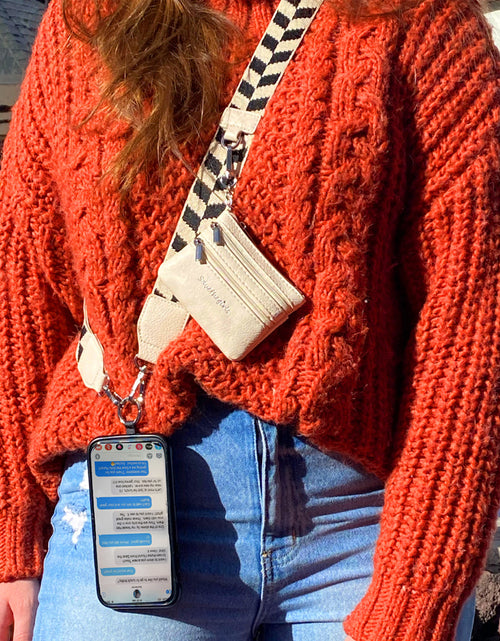 Load image into Gallery viewer, Clip &amp; Go Strap w/Zippered Pouch Chevron
