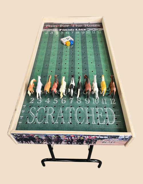 Load image into Gallery viewer, Jumbo Horse Game Turf Theme with Printed Rails
