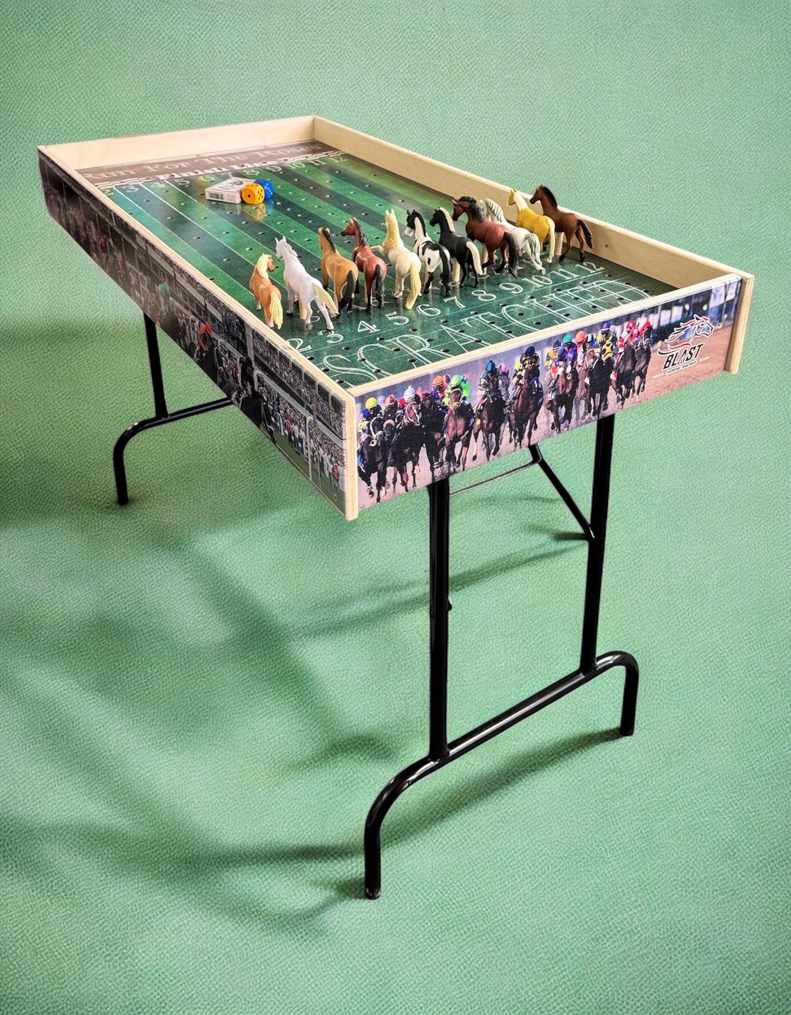 Jumbo Horse Game Turf Theme with Printed Rails
