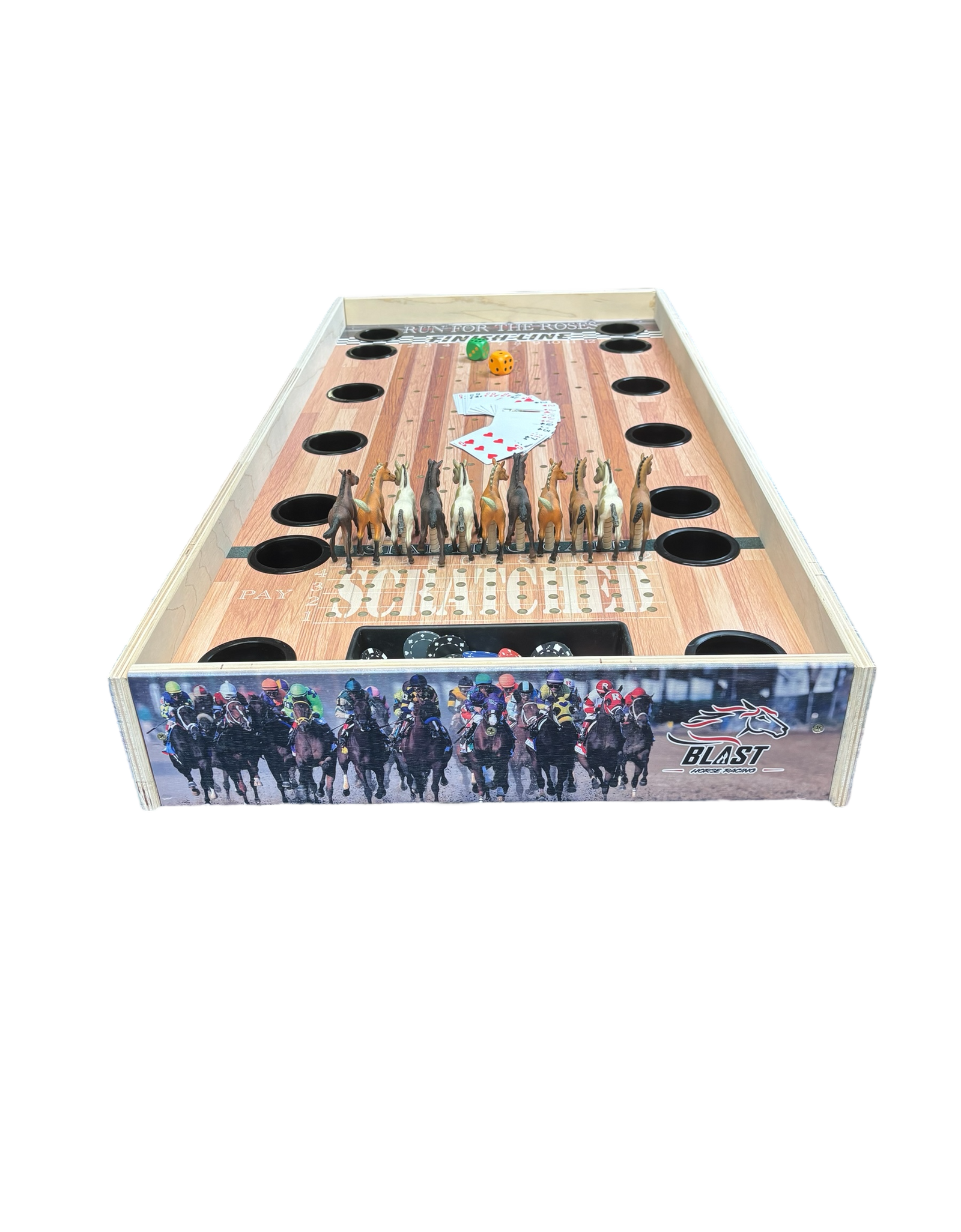 Jumbo Horse Game W/ Drink Holders & Chip Pot