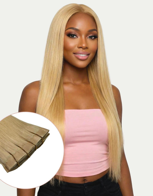 Load image into Gallery viewer, Raw Blonde Straight Seamless Clip-In 100% Human Hair Extensions
