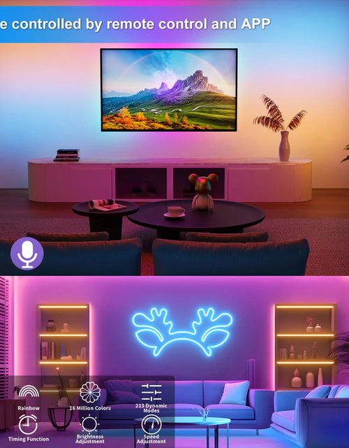 Load image into Gallery viewer, 5V RGBIC Neon Strip Lights – USB Waterproof LED Ribbon with Bluetooth
