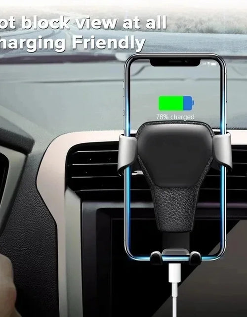 Load image into Gallery viewer, Gravity Car Phone Holder Air Vent Clip Mount Mobile Cell Stand Smartphone GPS Auto Locking Support in Car Bracket For iPhone
