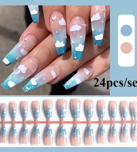 Clouds Press On Nails