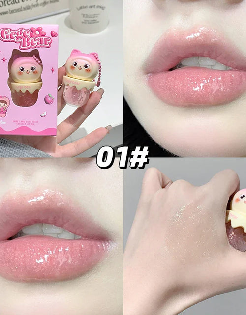 Load image into Gallery viewer, Gege Bear Cat Ice Cream Lip Oil
