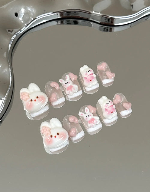 Load image into Gallery viewer, Kawaii Bunny Press on Nails

