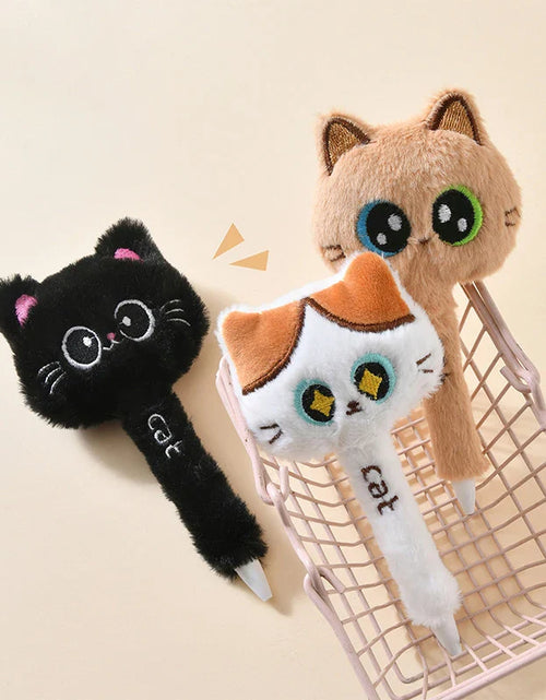 Load image into Gallery viewer, Plush Cat Gel Pens
