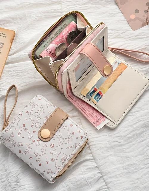 Load image into Gallery viewer, Kawaii Cat Print Wristlet
