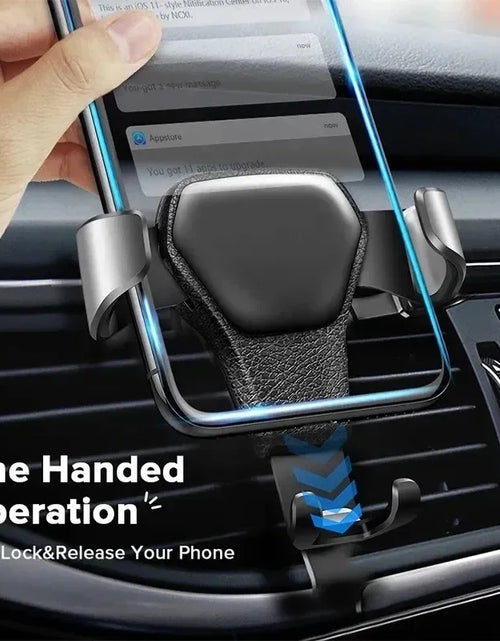 Load image into Gallery viewer, Gravity Car Phone Holder Air Vent Clip Mount Mobile Cell Stand Smartphone GPS Auto Locking Support in Car Bracket For iPhone
