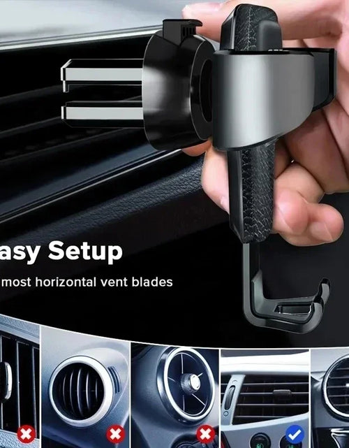 Load image into Gallery viewer, Gravity Car Phone Holder Air Vent Clip Mount Mobile Cell Stand Smartphone GPS Auto Locking Support in Car Bracket For iPhone
