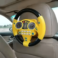 Load image into Gallery viewer, Interactive Kids Steering Wheel Toy – Music, Lights &amp; Real Driving Experience
