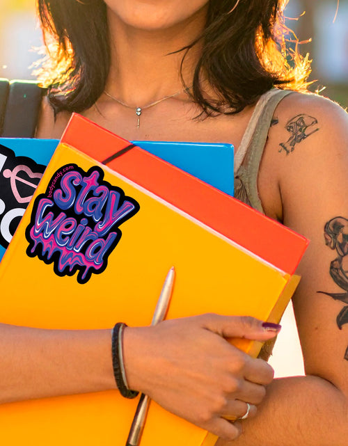 Load image into Gallery viewer, Stay Weird Sticker by Onyx O
