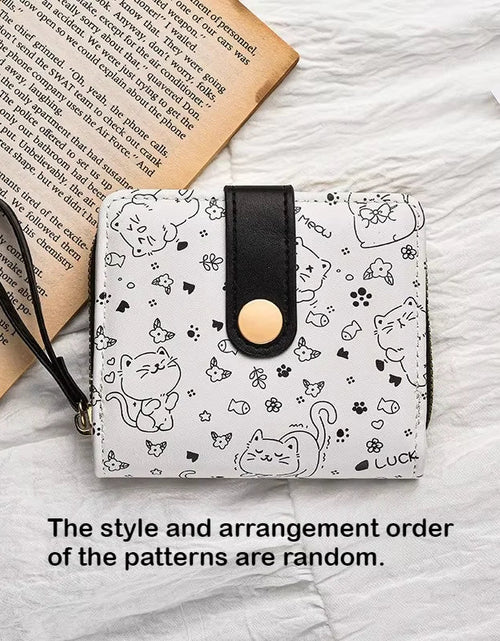 Load image into Gallery viewer, Kawaii Cat Print Wristlet

