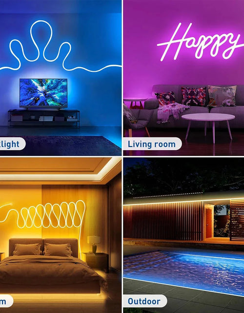 Load image into Gallery viewer, 5V RGBIC Neon Strip Lights – USB Waterproof LED Ribbon with Bluetooth
