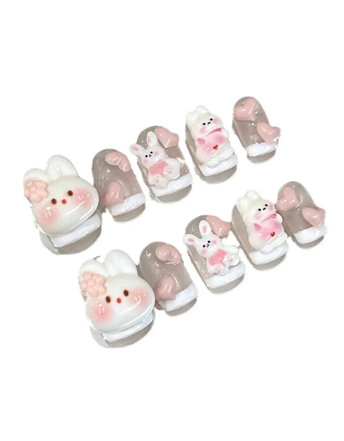 Load image into Gallery viewer, Kawaii Bunny Press on Nails
