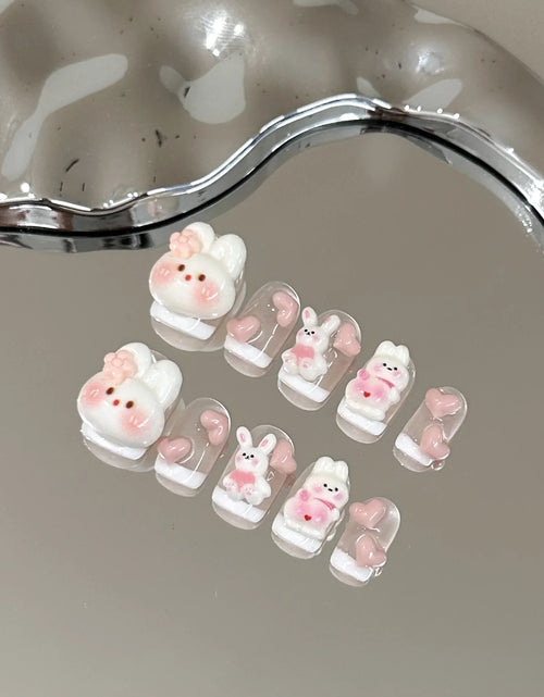 Load image into Gallery viewer, Kawaii Bunny Press on Nails
