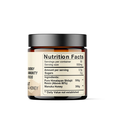 Pure Shilajit Resin with Manuka Honey | Premium Energy, Immunity & Vitality Blend