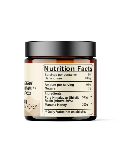 Load image into Gallery viewer, Pure Shilajit Resin with Manuka Honey | Premium Energy, Immunity &amp; Vitality Blend
