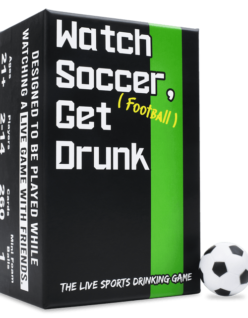 Load image into Gallery viewer, WATCH SOCCER, GET DRUNK - The Live Soccer Drinking Game
