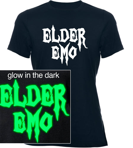 Glow in the Dark Elder Emo Black Tee Shirt