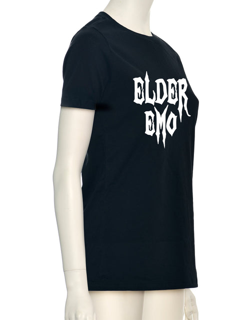 Load image into Gallery viewer, Glow in the Dark Elder Emo Black Tee Shirt
