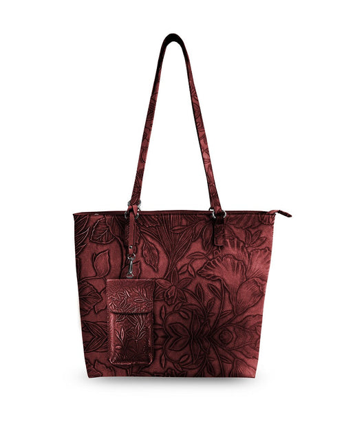 Load image into Gallery viewer, Floral Tote W/Crossbody
