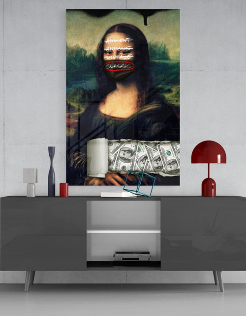 Load image into Gallery viewer, Modern Mona Lisa Glass Wall Art || Designer Collection
