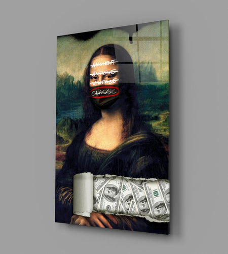 Modern Mona Lisa Glass Wall Art || Designer Collection