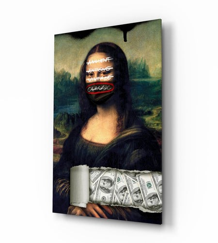 Modern Mona Lisa Glass Wall Art || Designer Collection