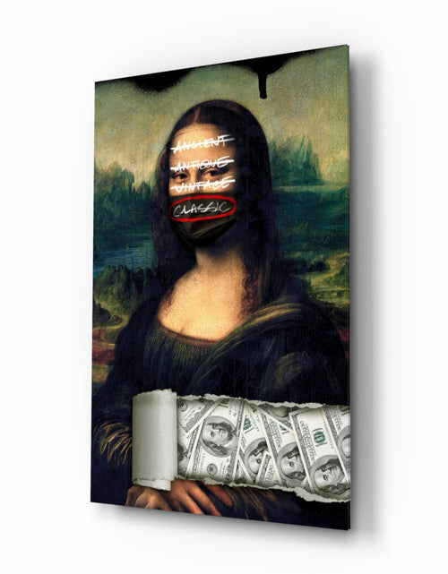 Load image into Gallery viewer, Modern Mona Lisa Glass Wall Art || Designer Collection

