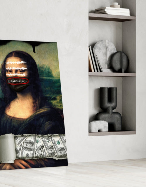 Load image into Gallery viewer, Modern Mona Lisa Glass Wall Art || Designer Collection
