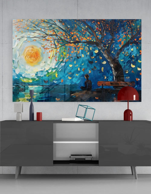 Load image into Gallery viewer, Solitude and Peace Glass Wall Art || Designer Collection
