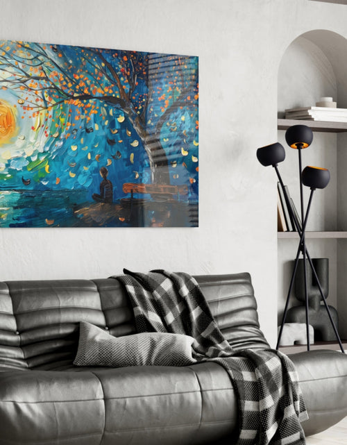 Load image into Gallery viewer, Solitude and Peace Glass Wall Art || Designer Collection
