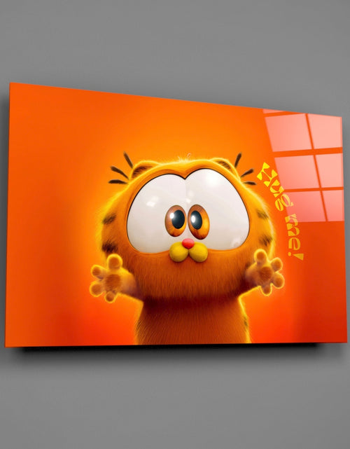 Load image into Gallery viewer, Cute Garfield Glass Wall Art || Designer Collection

