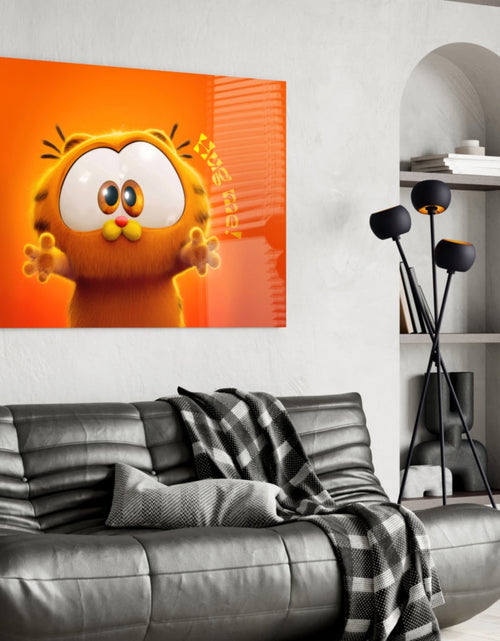 Load image into Gallery viewer, Cute Garfield Glass Wall Art || Designer Collection
