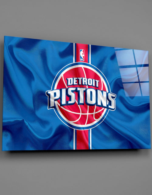 Load image into Gallery viewer, The fluctuating Detroit Pistons Glass Wall Art || Designer Collection
