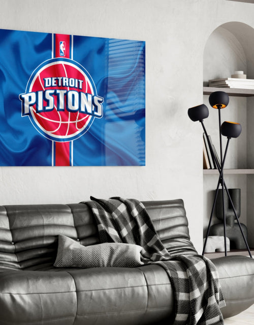 Load image into Gallery viewer, The fluctuating Detroit Pistons Glass Wall Art || Designer Collection
