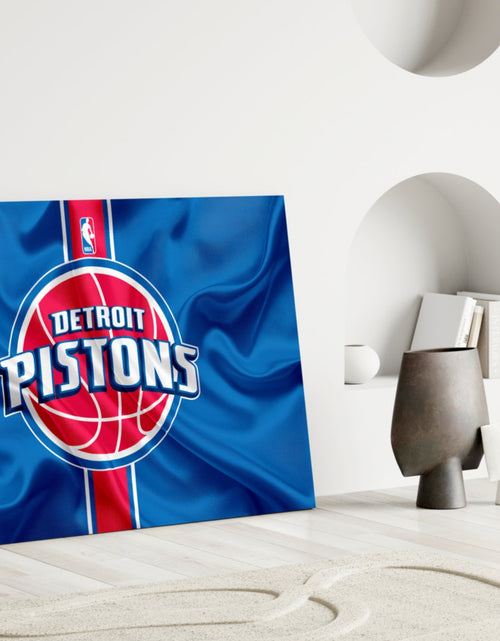 Load image into Gallery viewer, The fluctuating Detroit Pistons Glass Wall Art || Designer Collection

