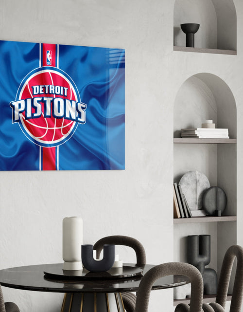 Load image into Gallery viewer, The fluctuating Detroit Pistons Glass Wall Art || Designer Collection
