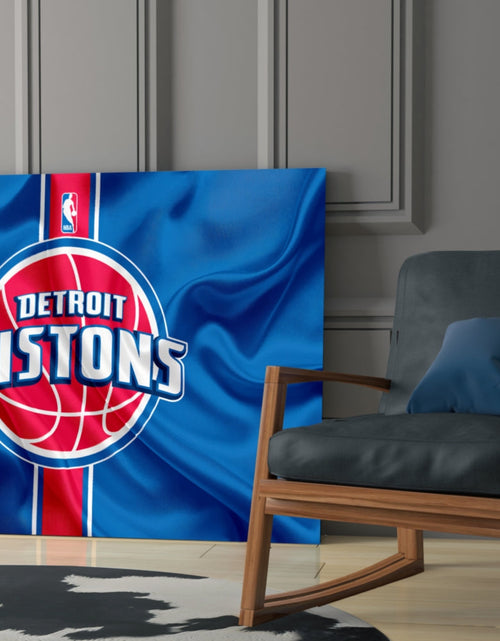 Load image into Gallery viewer, The fluctuating Detroit Pistons Glass Wall Art || Designer Collection
