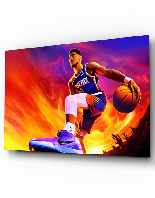 Load image into Gallery viewer, Devin Booker: Rise of the Flames Glass Wall Art || Designer Collection

