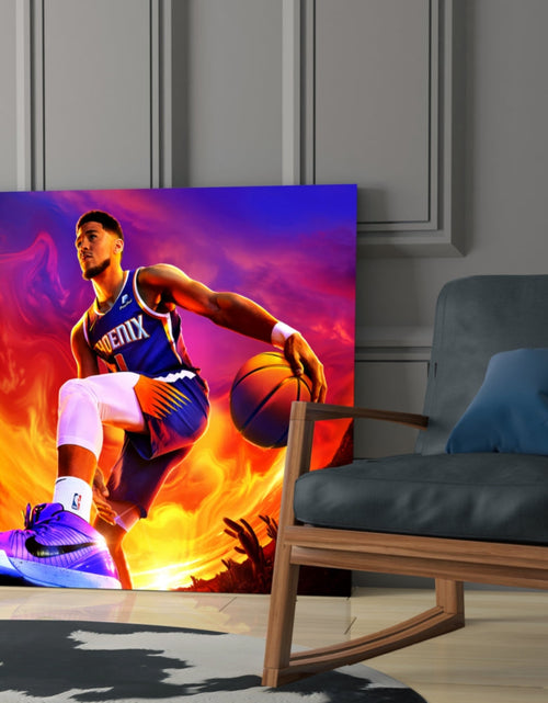 Load image into Gallery viewer, Devin Booker: Rise of the Flames Glass Wall Art || Designer Collection
