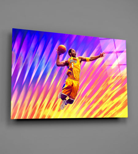 Kobe Bryant: Flight of Colors Glass Wall Art || Designer Collection