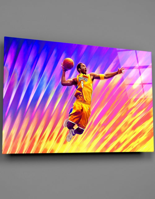 Load image into Gallery viewer, Kobe Bryant: Flight of Colors Glass Wall Art || Designer Collection
